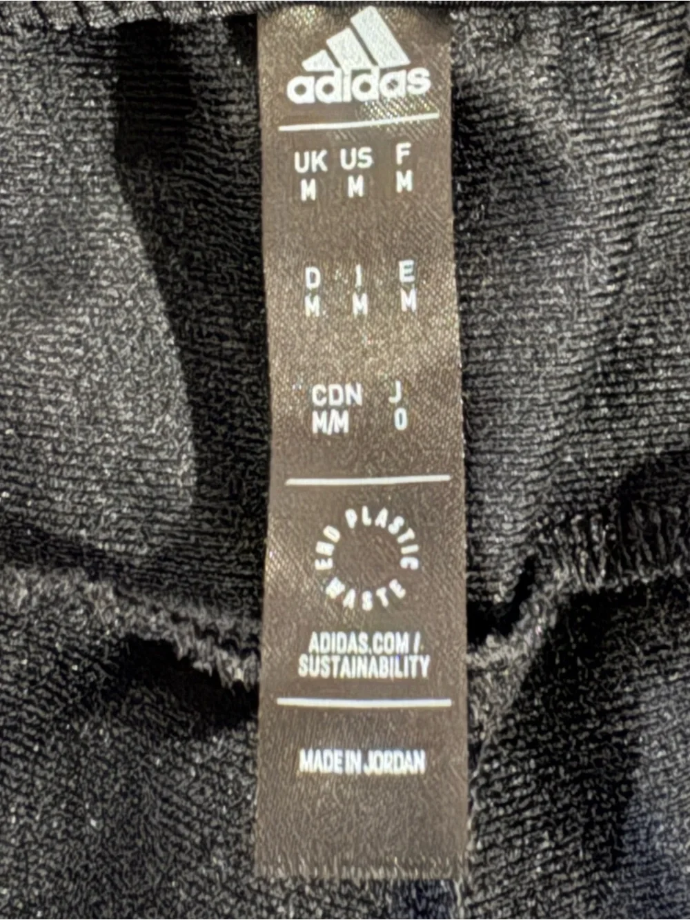 Adidas Men’s Medium Black Track Pants with White Side Stripes